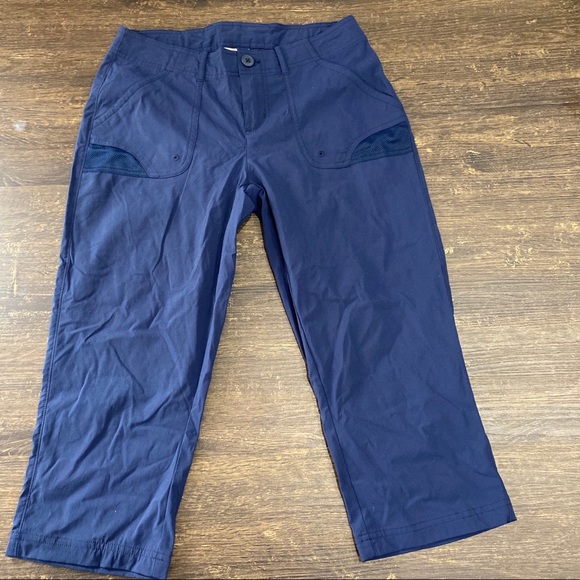 Columbia 20 inch Crop Navy Pants Size 4 - Picture 2 of 9